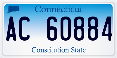 CT license plate AC60884