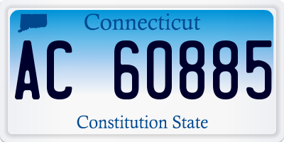 CT license plate AC60885