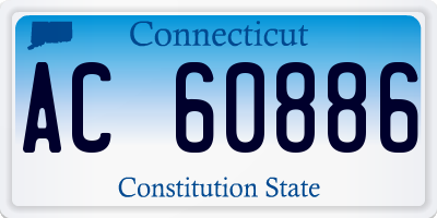 CT license plate AC60886
