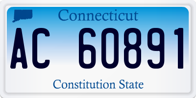 CT license plate AC60891