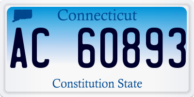 CT license plate AC60893