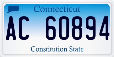 CT license plate AC60894