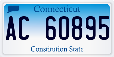 CT license plate AC60895