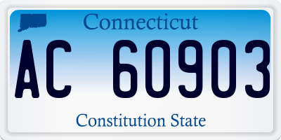 CT license plate AC60903