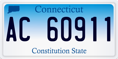 CT license plate AC60911