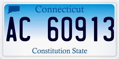 CT license plate AC60913