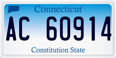 CT license plate AC60914