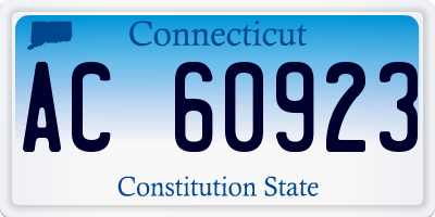 CT license plate AC60923