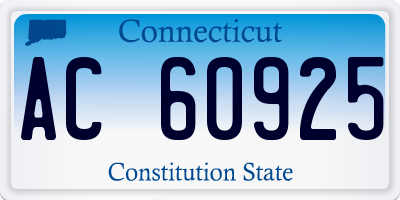 CT license plate AC60925