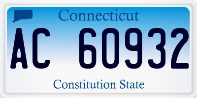 CT license plate AC60932