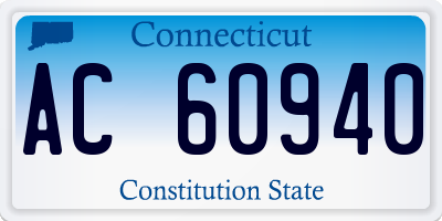 CT license plate AC60940