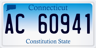 CT license plate AC60941