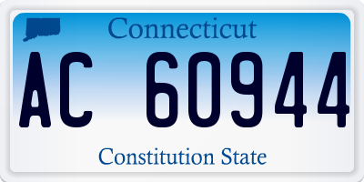 CT license plate AC60944