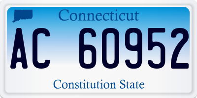 CT license plate AC60952
