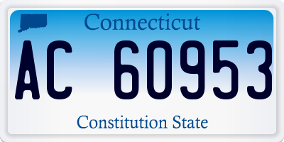 CT license plate AC60953