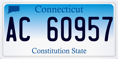 CT license plate AC60957
