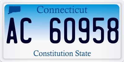 CT license plate AC60958