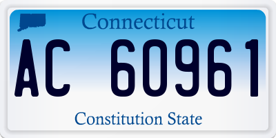 CT license plate AC60961