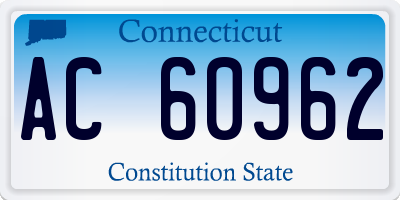 CT license plate AC60962