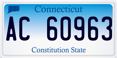 CT license plate AC60963