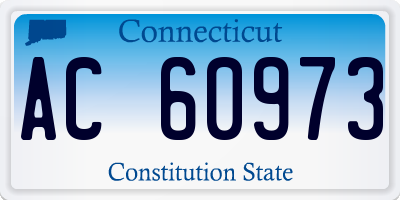 CT license plate AC60973