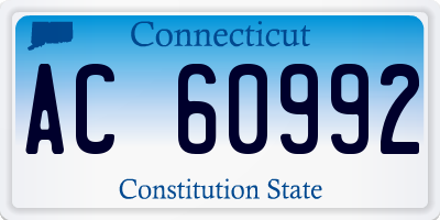 CT license plate AC60992