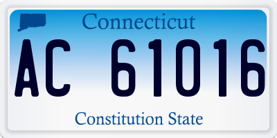 CT license plate AC61016