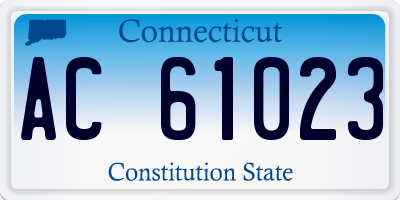 CT license plate AC61023