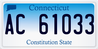 CT license plate AC61033