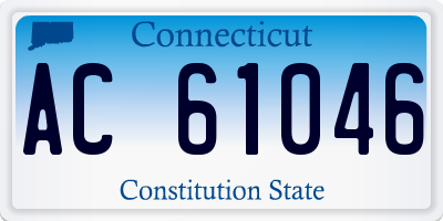 CT license plate AC61046