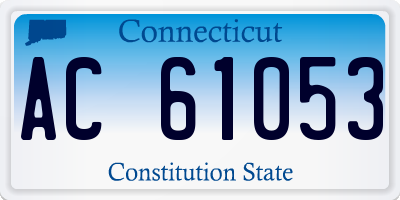 CT license plate AC61053