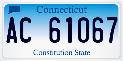 CT license plate AC61067