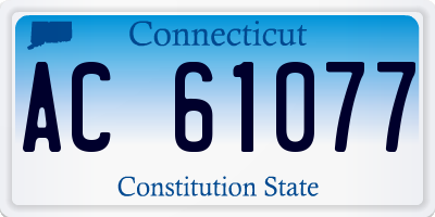 CT license plate AC61077