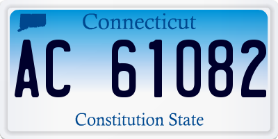 CT license plate AC61082