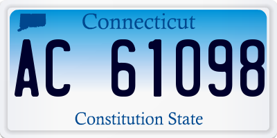 CT license plate AC61098