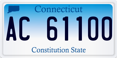 CT license plate AC61100