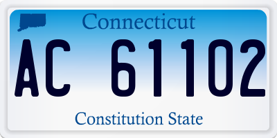 CT license plate AC61102