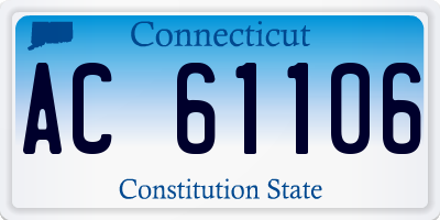 CT license plate AC61106