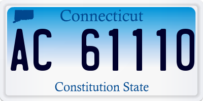 CT license plate AC61110