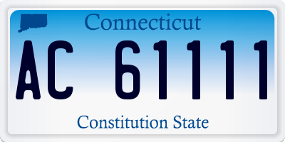 CT license plate AC61111