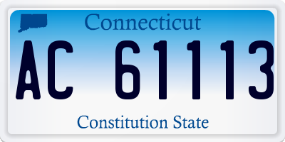 CT license plate AC61113