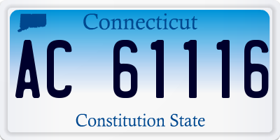 CT license plate AC61116