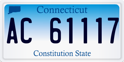 CT license plate AC61117