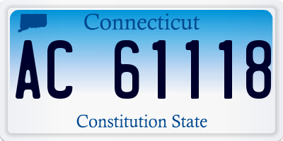 CT license plate AC61118