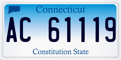 CT license plate AC61119