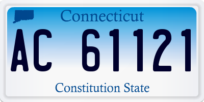 CT license plate AC61121