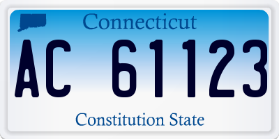 CT license plate AC61123