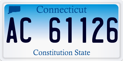 CT license plate AC61126