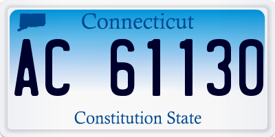 CT license plate AC61130