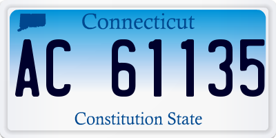 CT license plate AC61135